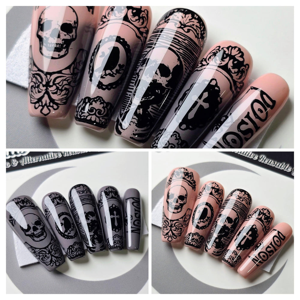 
                      
                        Poisoned Portraits - Crypy Couture, Gothic Victorian Press On Nails, Gothic Halloween Press Ons
                      
                    