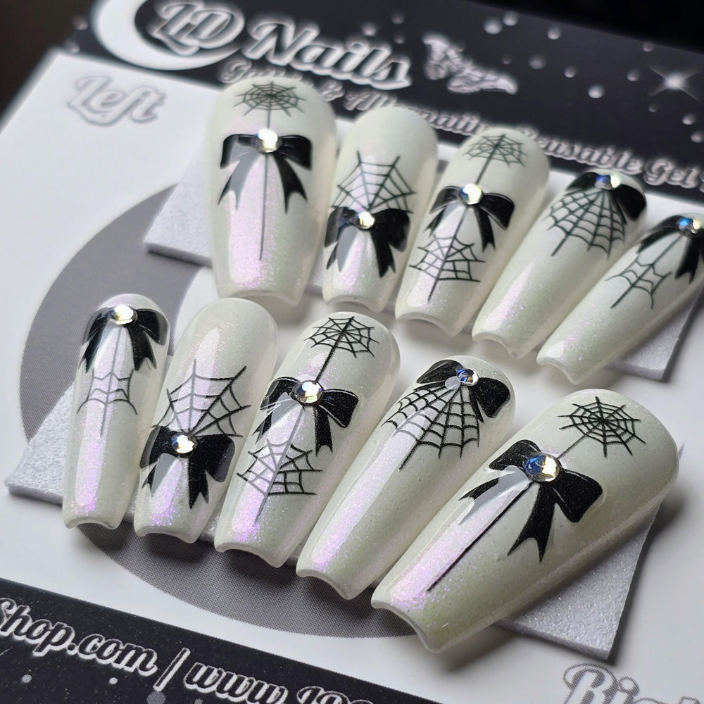 
                      
                        Darling Darkling - Crypt Couture, Gothic Vamp Spiderweb Nails, Gothic Halloween Press On Nails
                      
                    