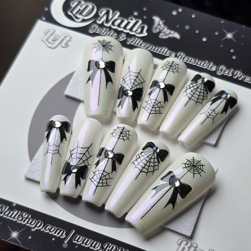 
                      
                        Darling Darkling - Crypt Couture, Gothic Vamp Spiderweb Nails, Gothic Halloween Press On Nails
                      
                    