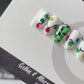 Spooky String Lights, Press On Nails, Creepmas Nails, Christmas Press Ons, Goth Nails, Witchy Nails, Reusable False Nails, Fake Nails
