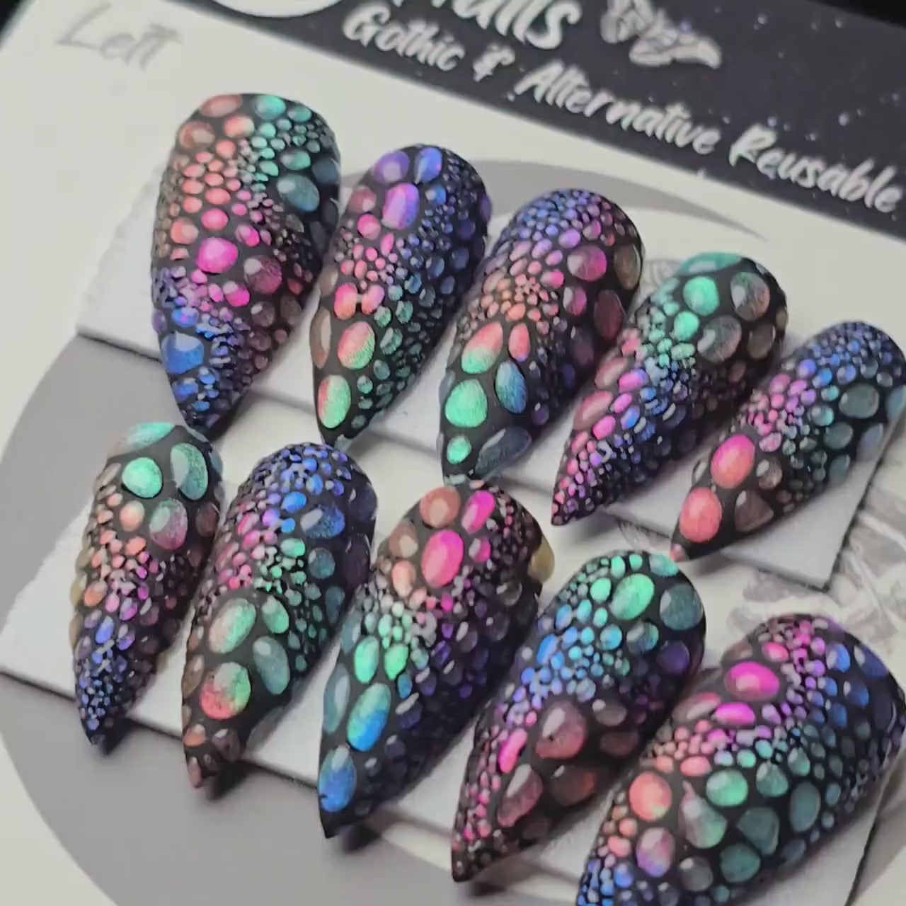 3D Textured Dragon Scale Nails